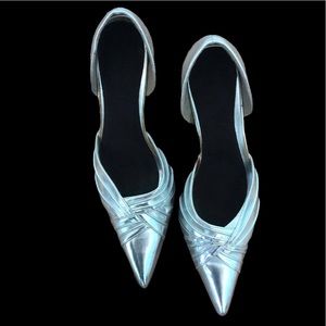 Wild Diva Silver High Heel Shoes
